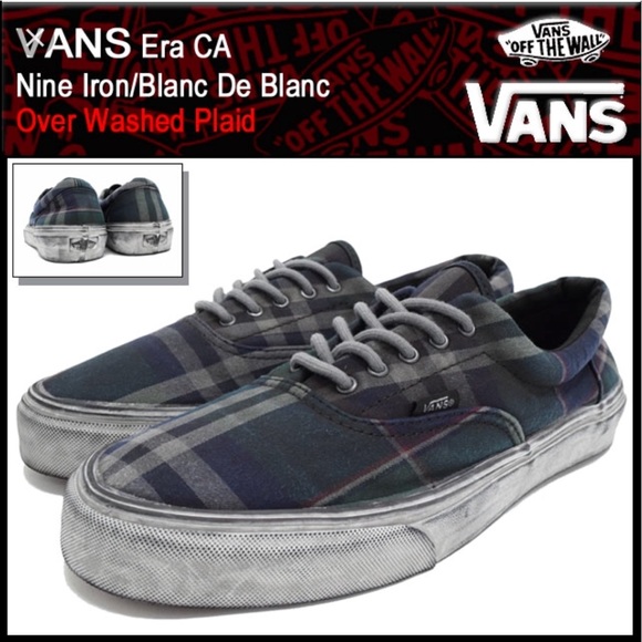 plaid high top vans
